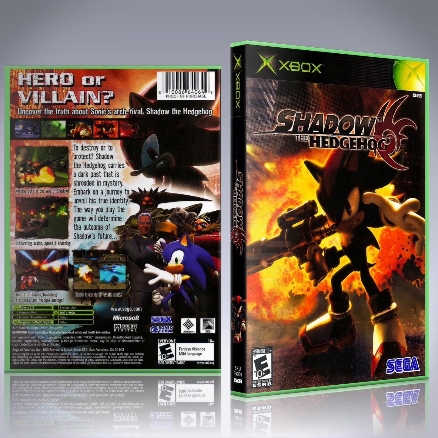 Xbox Case - NO GAME - Shadow the Hedgehog