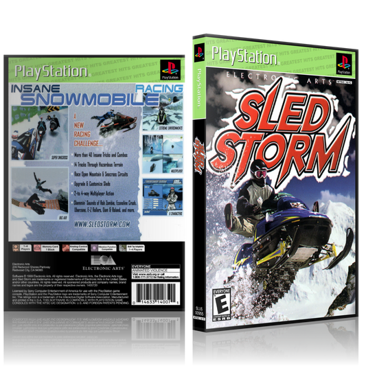 PS1 Case - NO GAME - Sled Storm - Greatest Hits