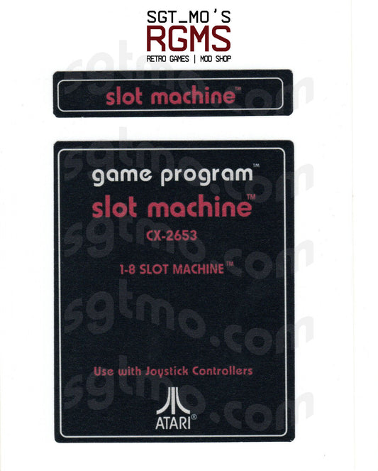 Atari 2600 Replacement Text Style Label - Slot Machine