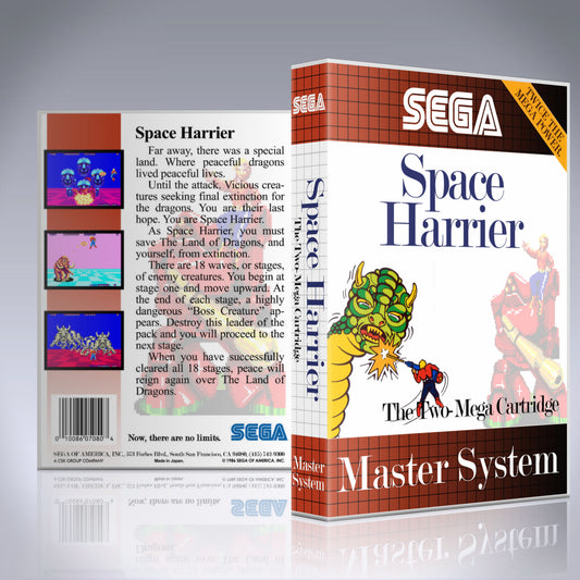 Sega Master System Custom Case - NO GAME - Space Harrier
