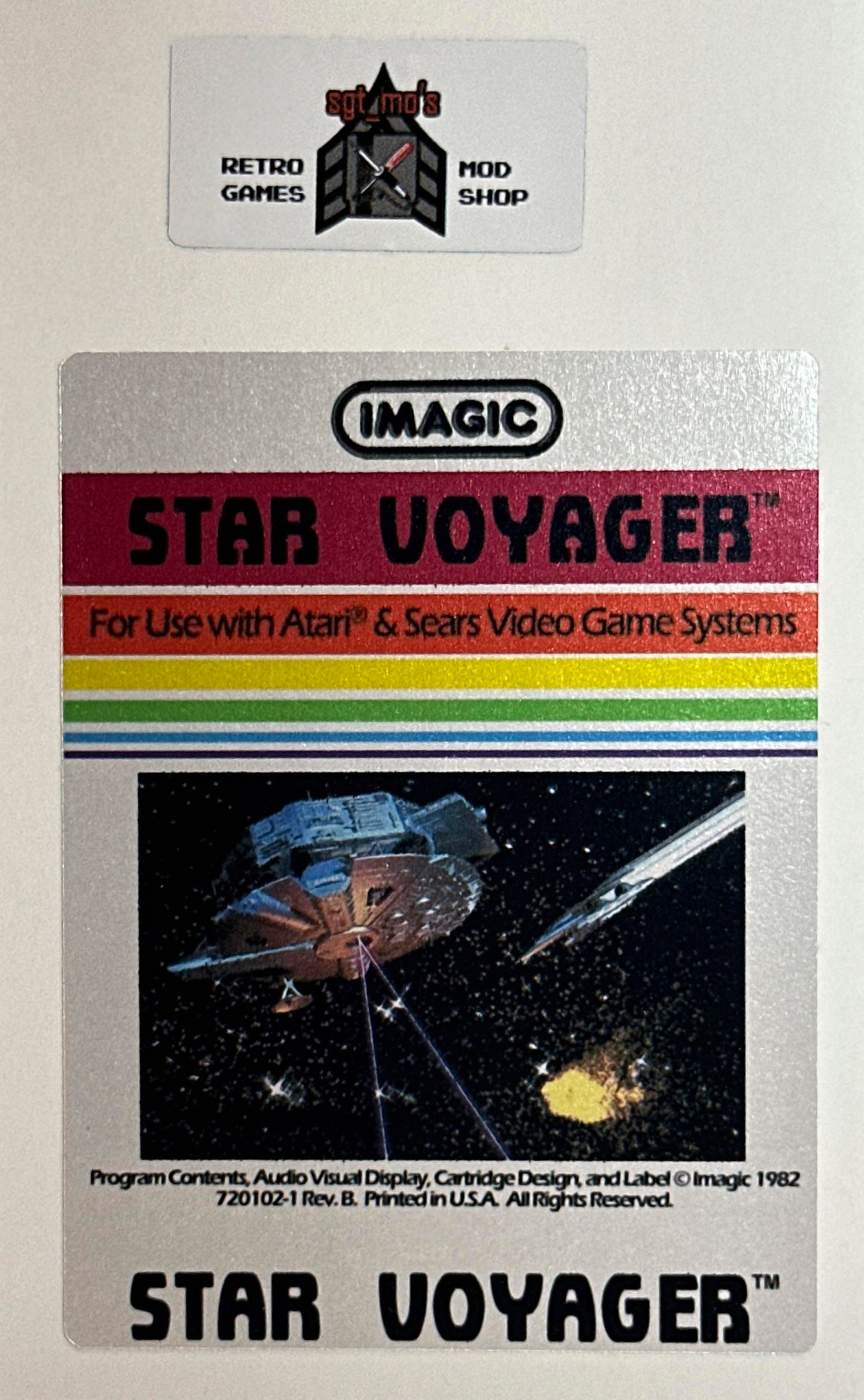 Atari 2600 Replacement Label - Imagic - Star Voyager