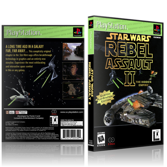PS1 Case - NO GAME - Star Wars - Rebel Assault II [2 Disc] - Greatest Hits