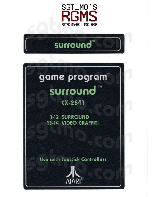 Atari 2600 Replacement Text Style Label - Surround