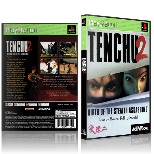 PS1 Case - NO GAME - Tenchu 2 - Birth of the Stealth Assassins - Greatest Hits