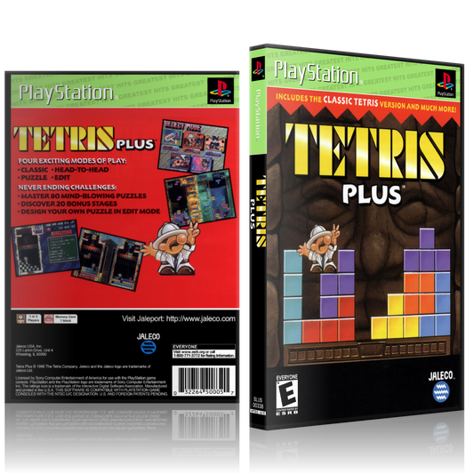 PS1 Case - NO GAME - Tetris Plus - Greatest Hits