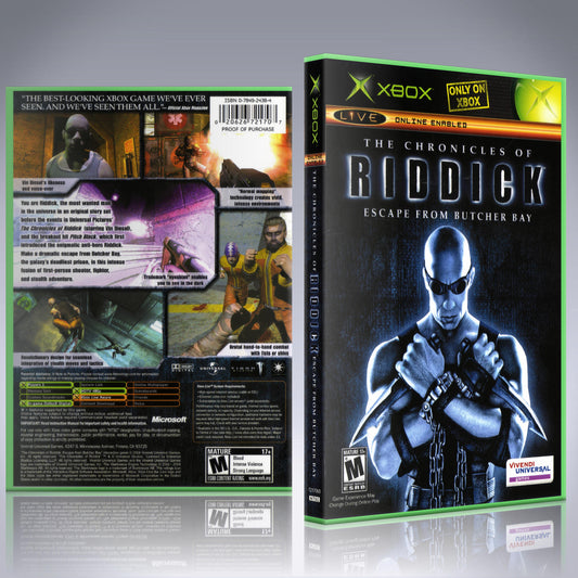 Xbox Case - NO GAME - The Chronicles of Riddick - Escape from Butcher Bay