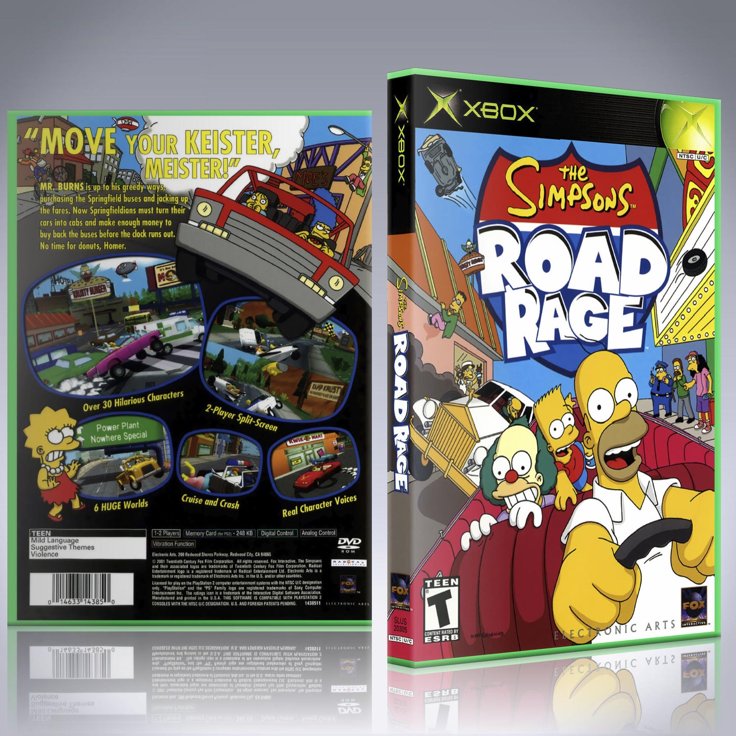 Xbox Case - NO GAME - The Simpsons - Road Rage