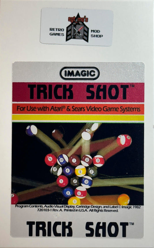 Atari 2600 Replacement Label - Imagic - Trick Shot