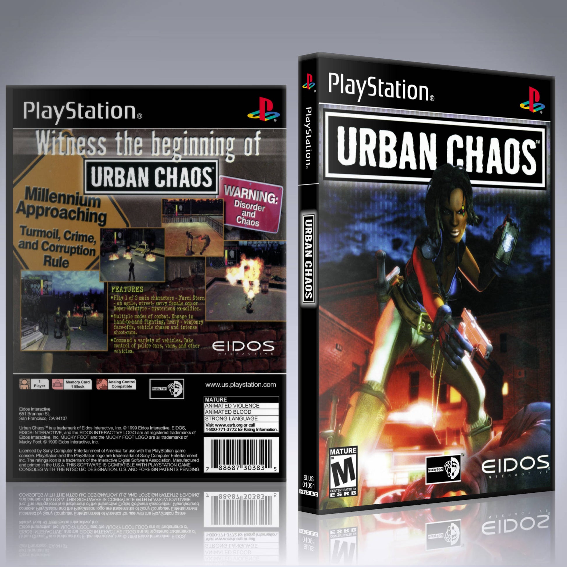 PS1 Case - NO GAME - Urban Chaos – sgtmo