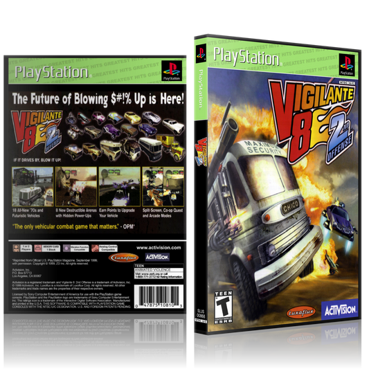 PS1 Case - NO GAME - Vigilante 8 Second Offense - Greatest Hits