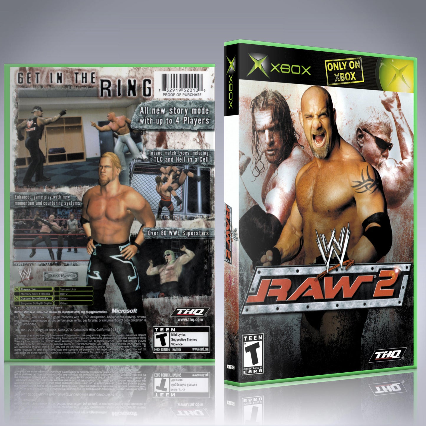 Xbox Case - NO GAME - WWF Raw 2