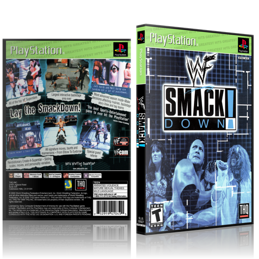 PS1 Case - NO GAME - WWF Smackdown! - Greatest Hits