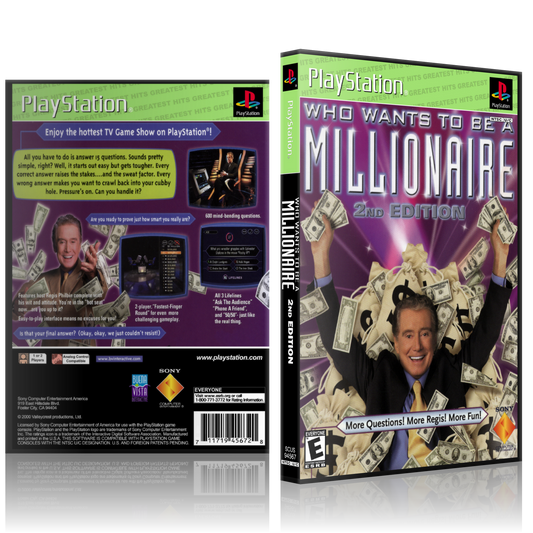 PS1 Case - NO GAME - Who Wants to Be A Millionaire - 2nd Edition - Greatest Hits