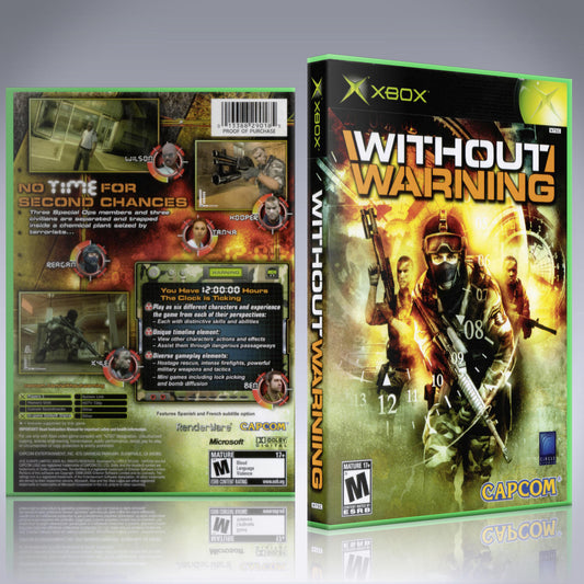 Xbox Case - NO GAME - Without Warning