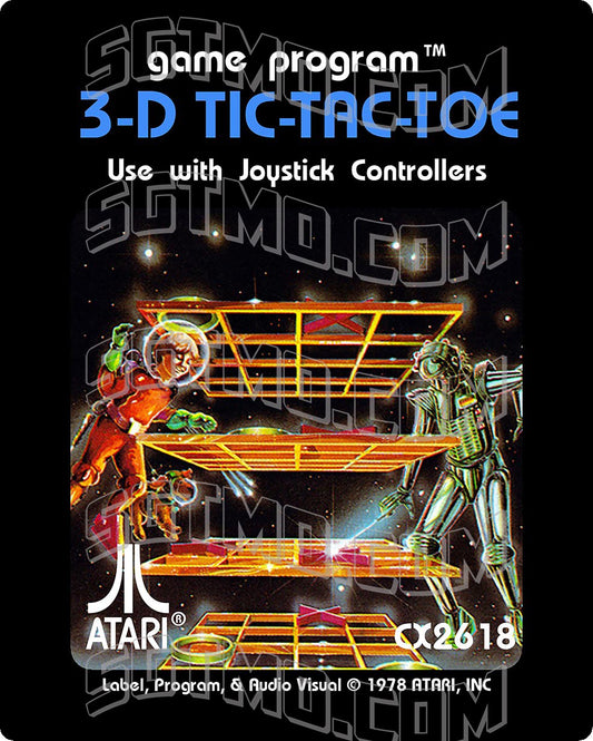 Atari 2600 Label - 3-D Tic-Tac-Toe