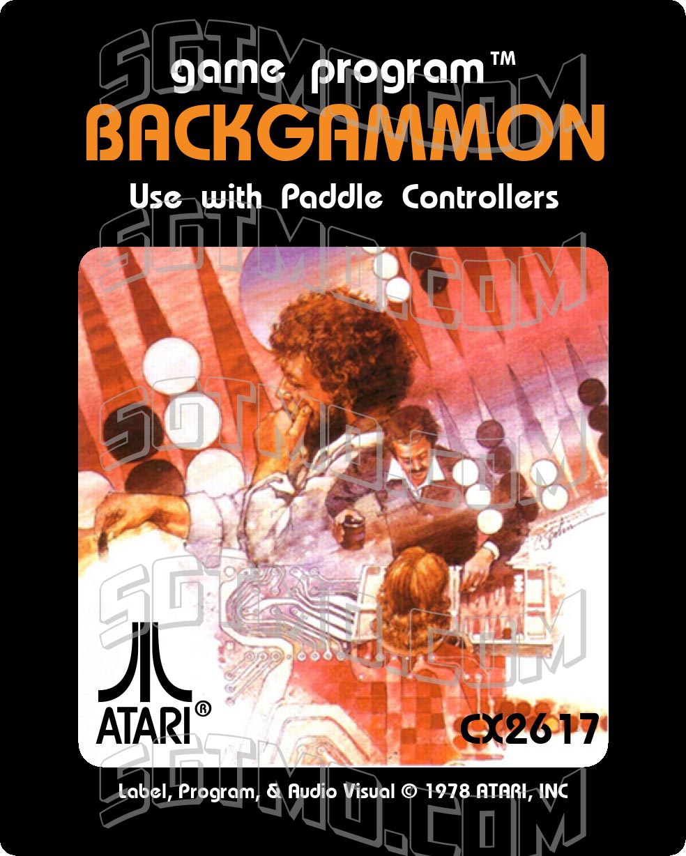 Atari 2600 Label - Backgammon