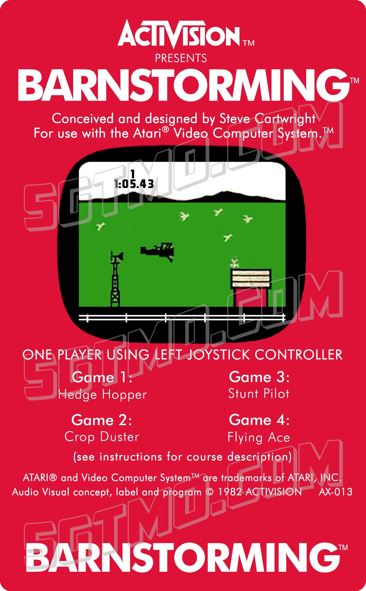 Atari 2600 Label - Barnstorming
