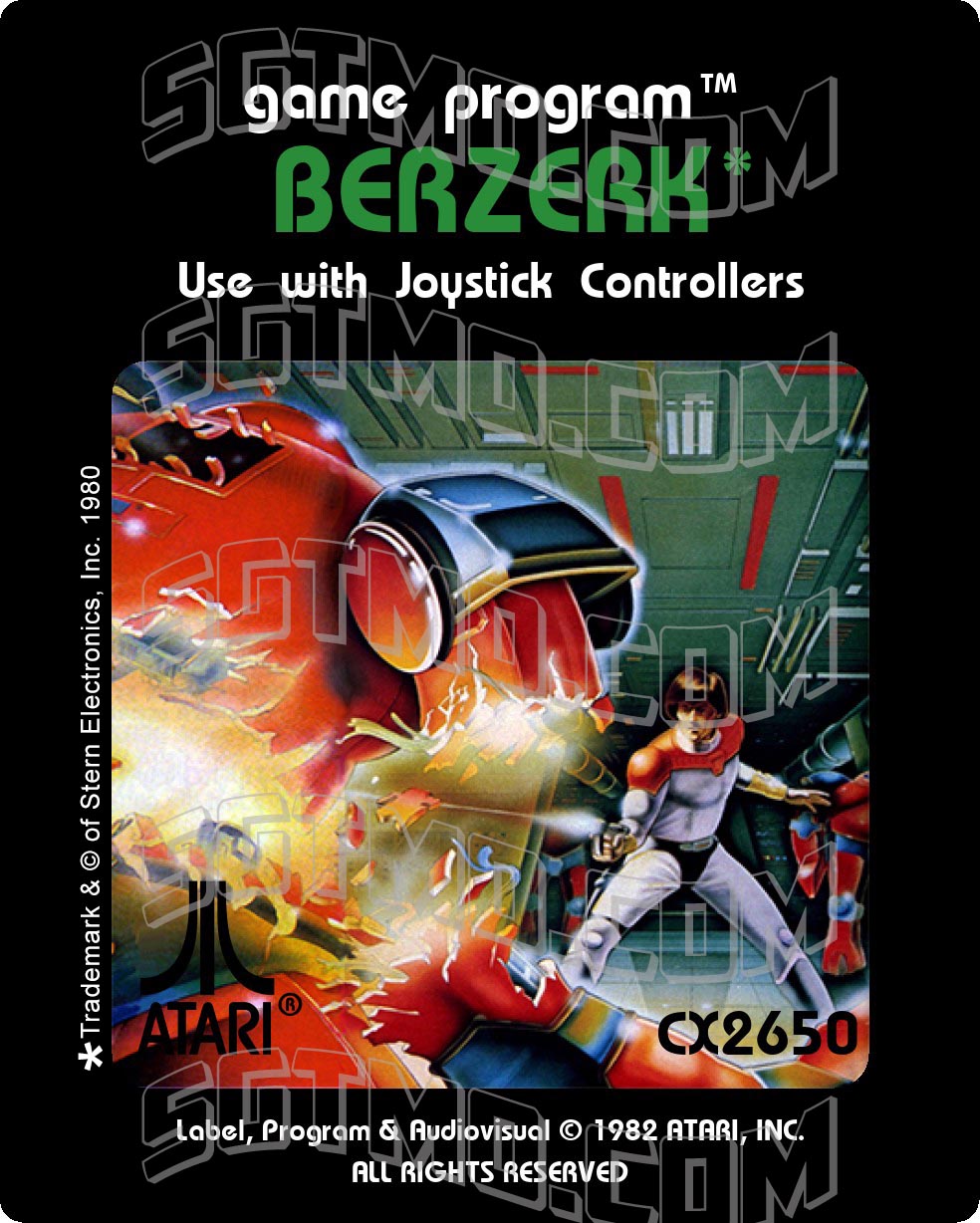 Atari 2600 Label - Berzerk