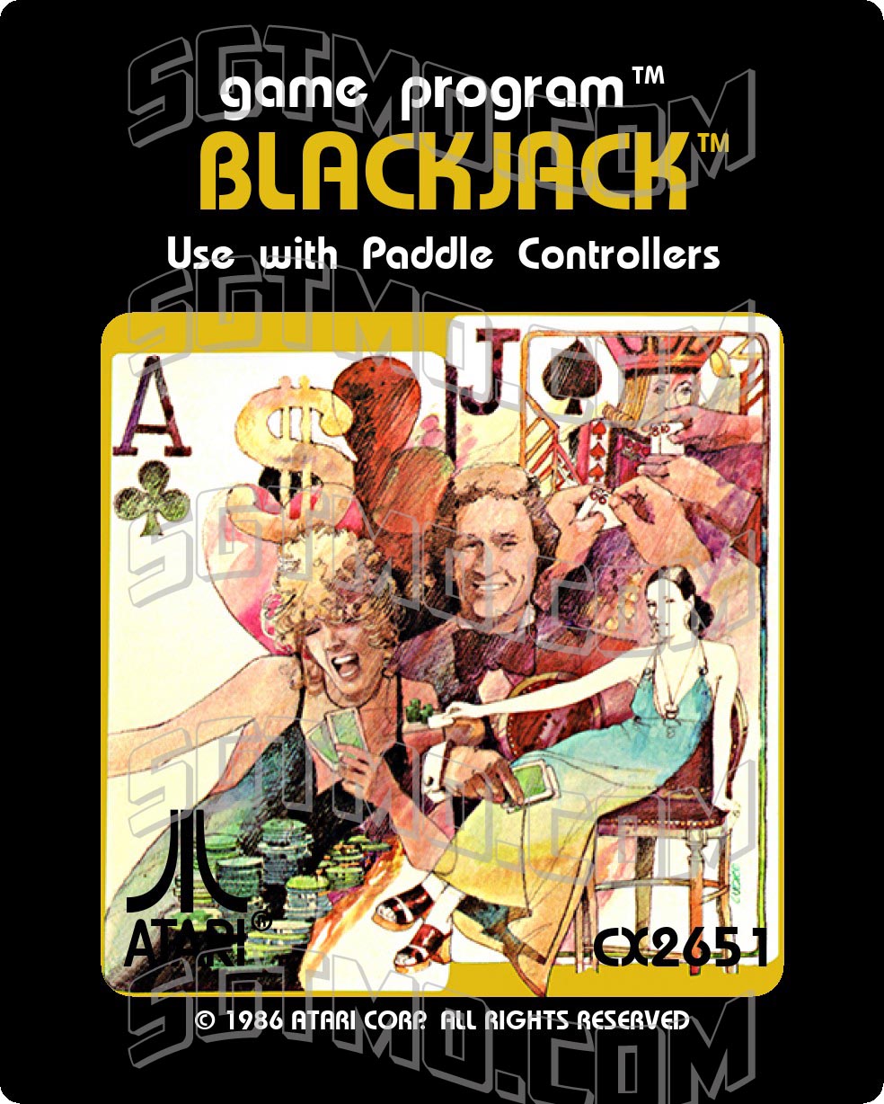 Atari 2600 Label - Blackjack