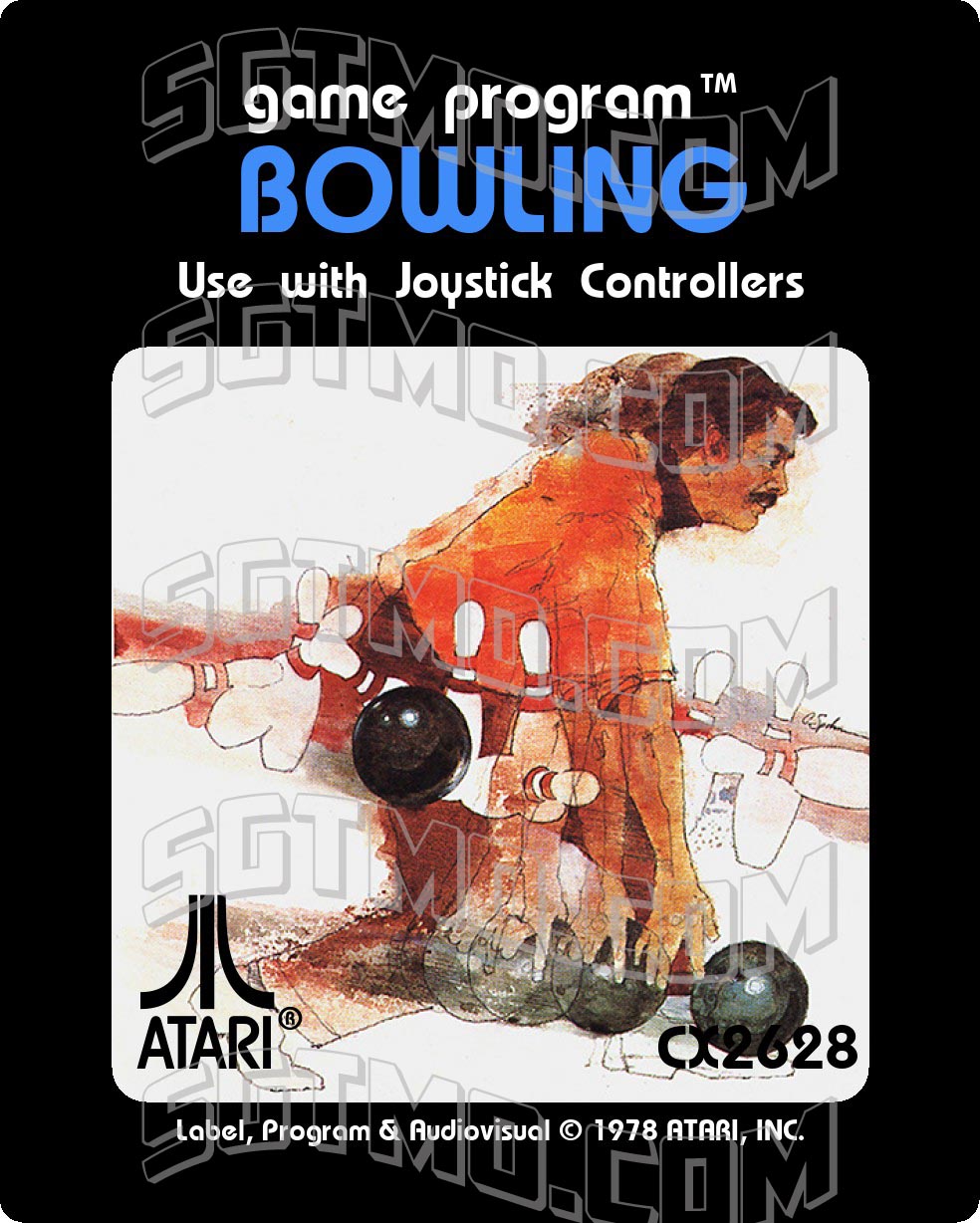 Atari 2600 Label - Bowling