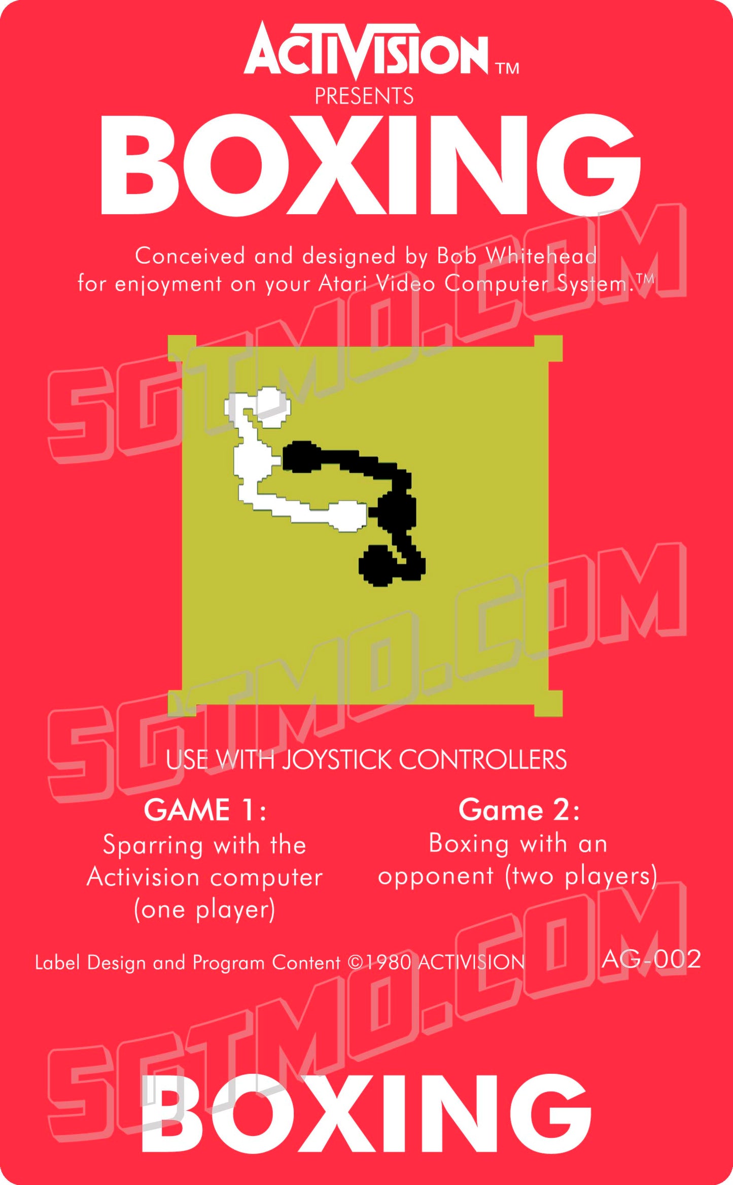 Atari 2600 Label - Boxing
