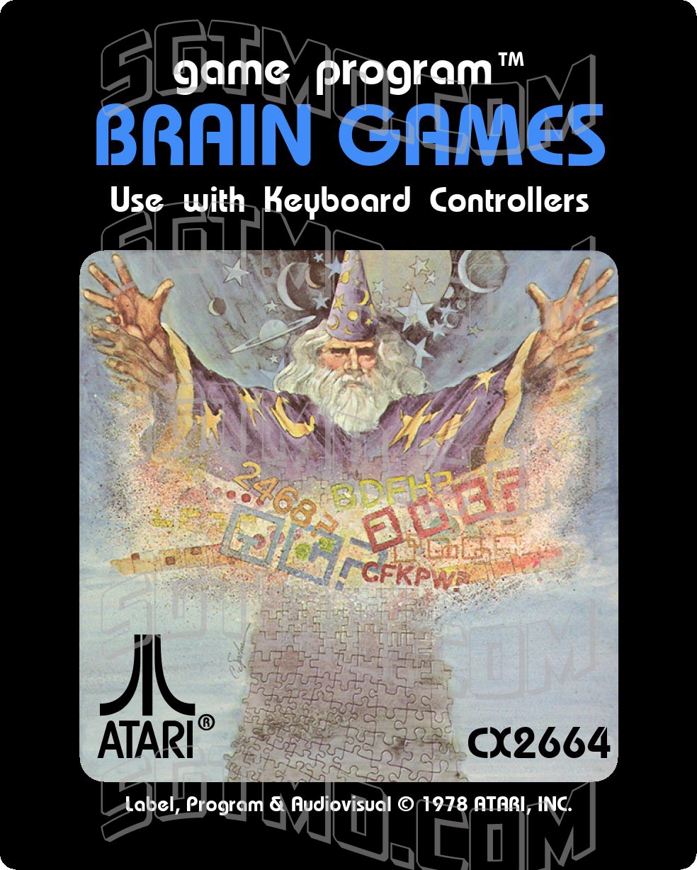 Atari 2600 Label - Brain Games