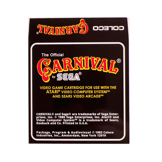 Atari 2600 Label - Carnival