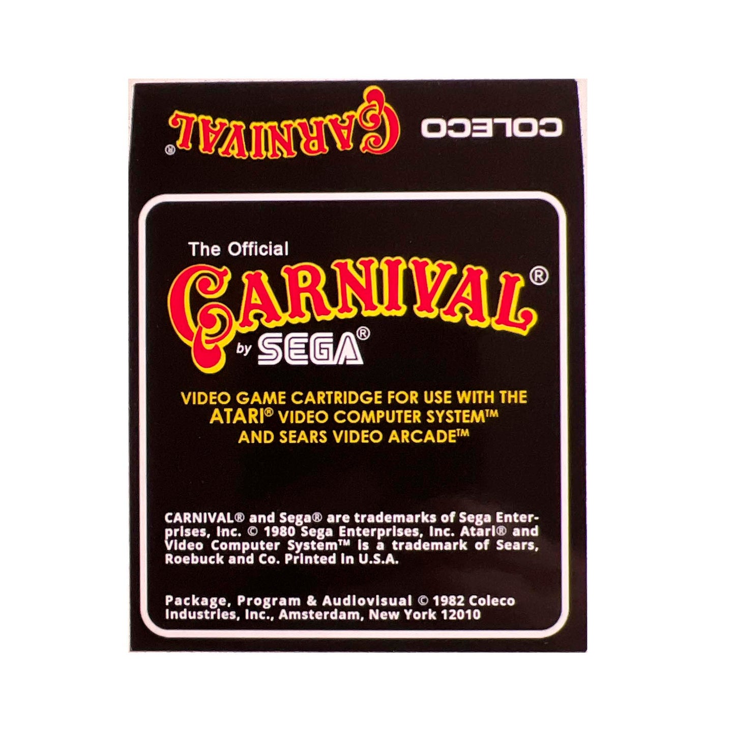 Atari 2600 Label - Carnival