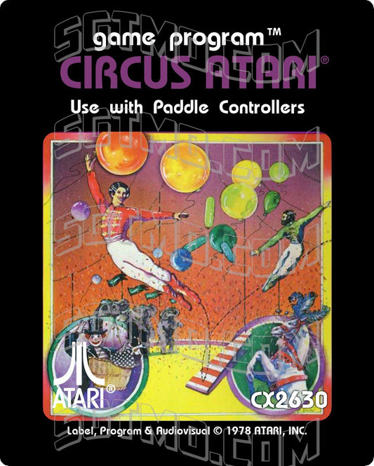 Atari 2600 Label - Circus Atari