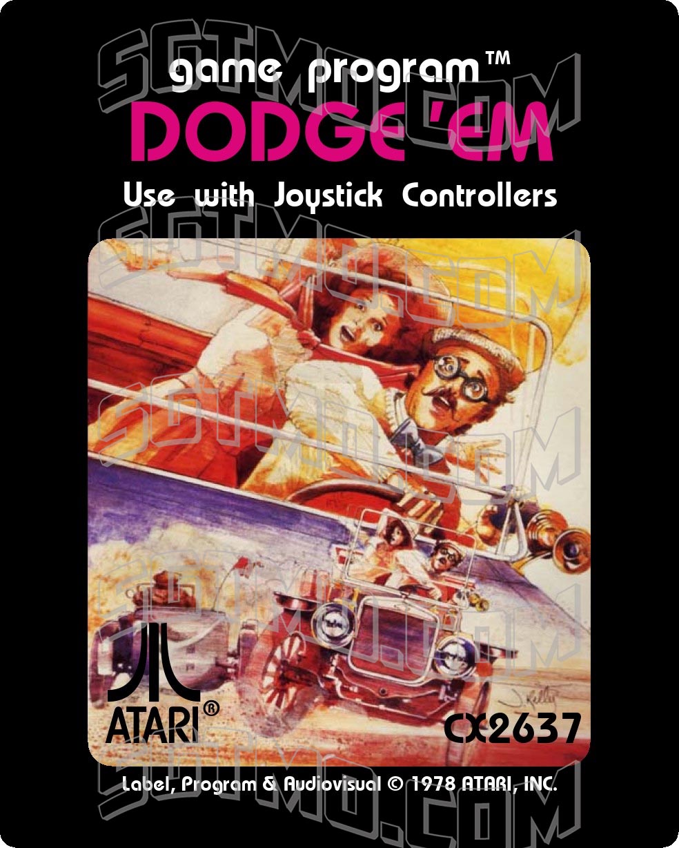 Atari 2600 Label - Dodge 'Em