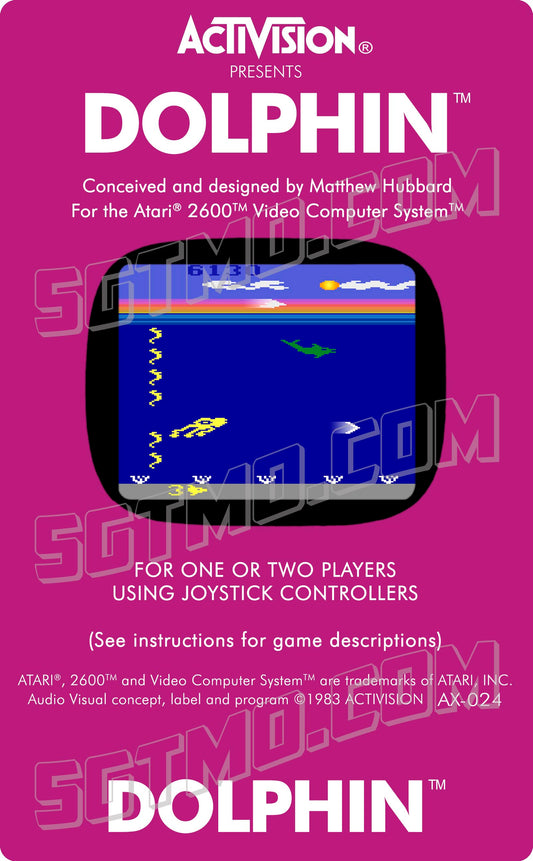 Atari 2600 Label - Dolphin