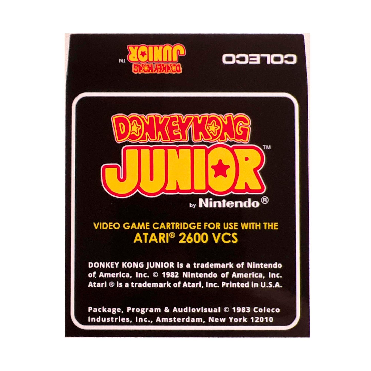 Atari 2600 Label - Donkey Kong Junior [Coleco]