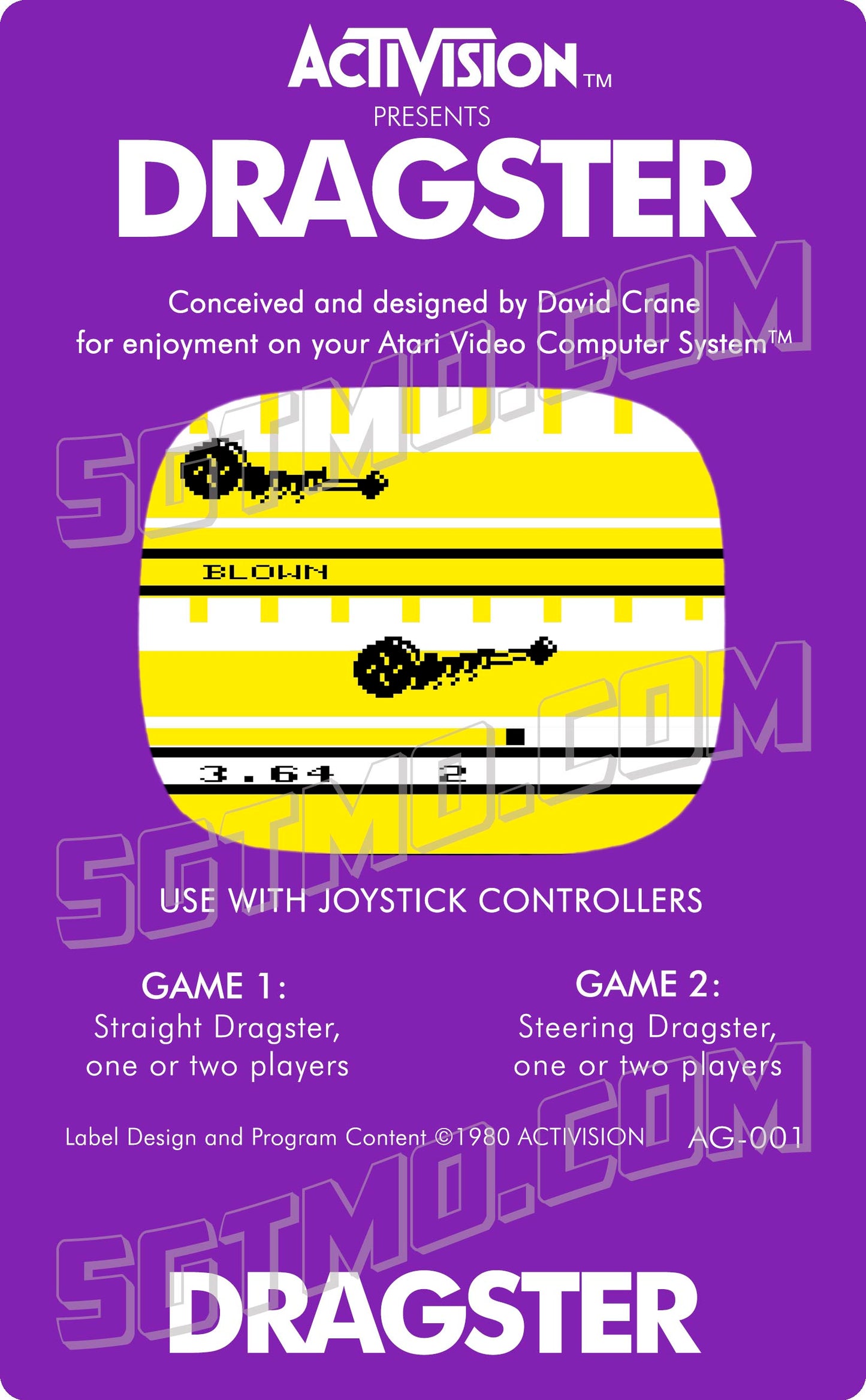 Atari 2600 Label - Dragster