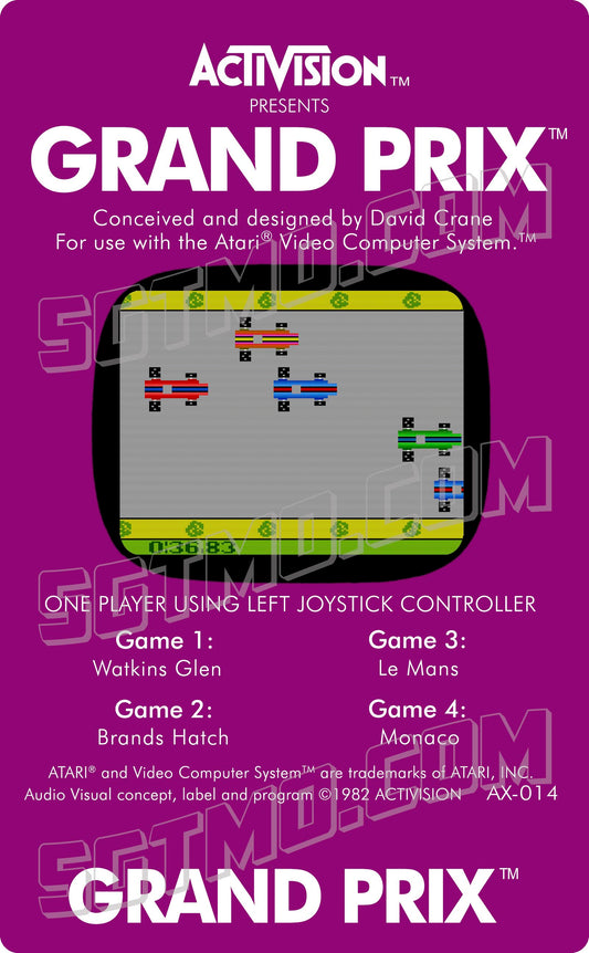 Atari 2600 Label - Grand Prix