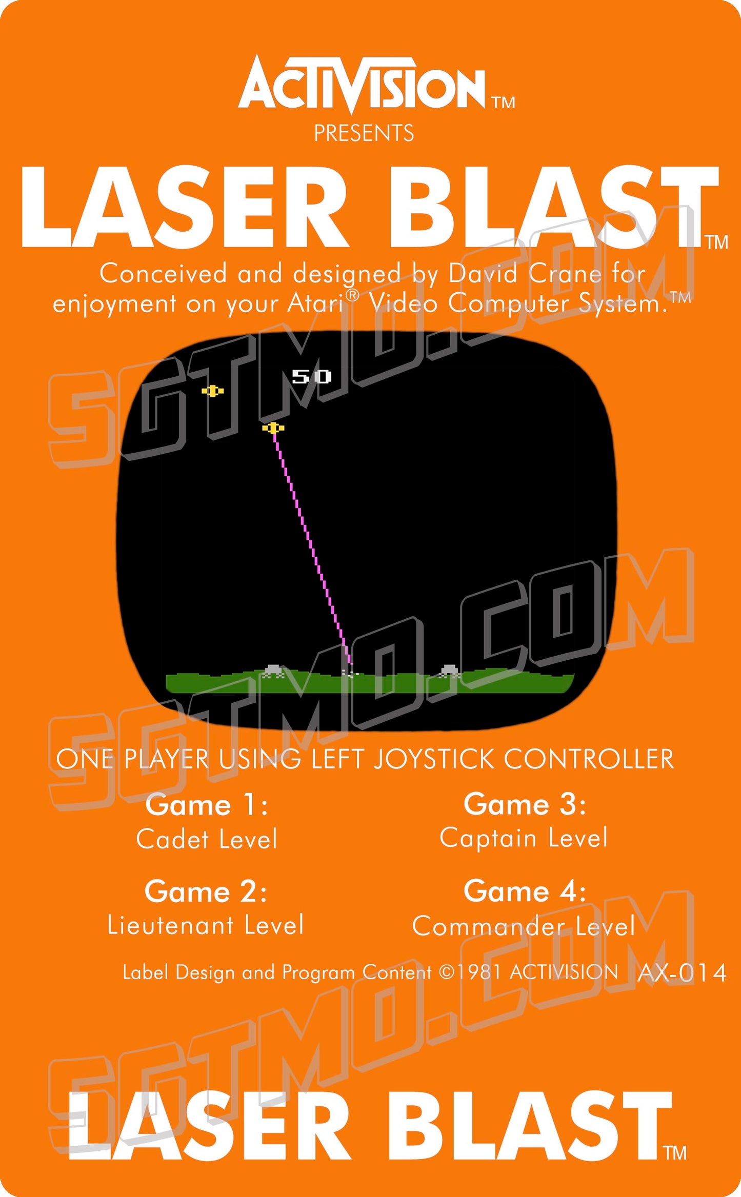 Atari 2600 Label - Laser Blast