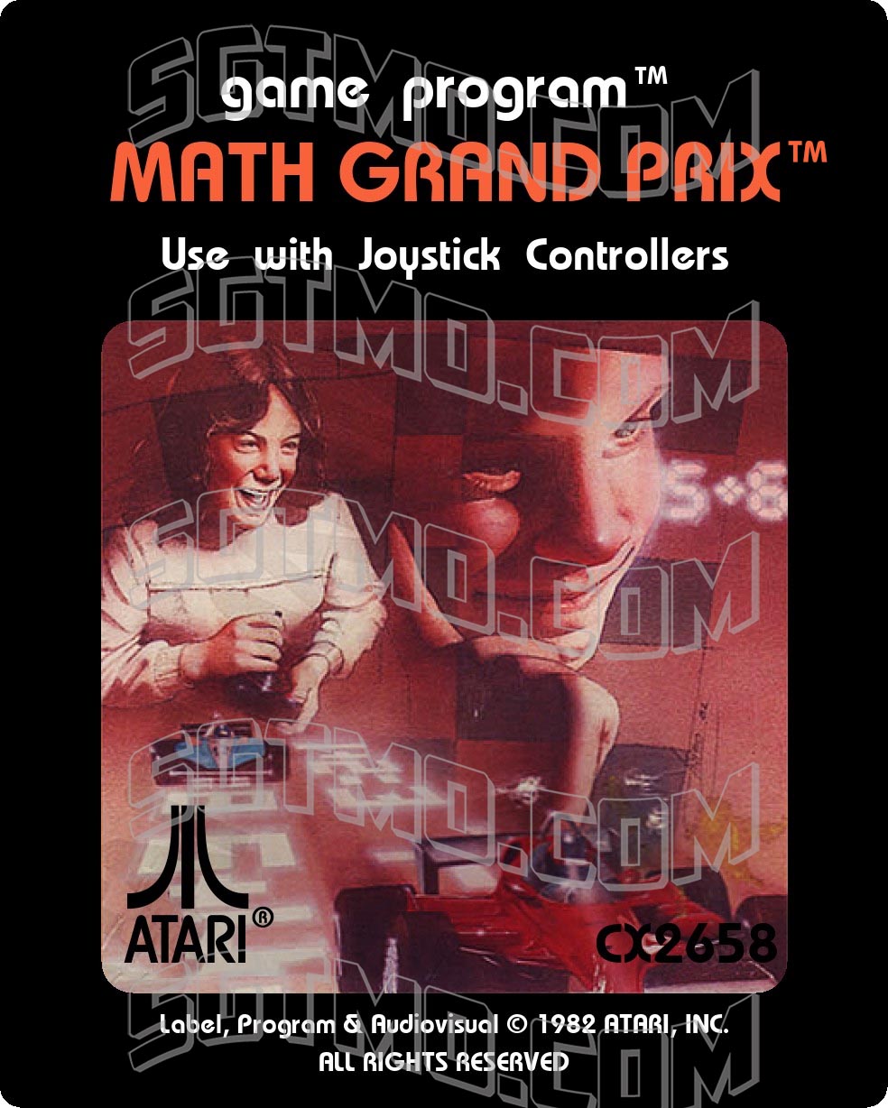 Atari 2600 Label - Math Grand Prix