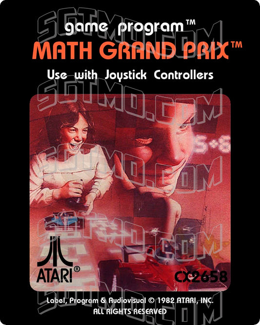 Atari 2600 Label - Math Grand Prix