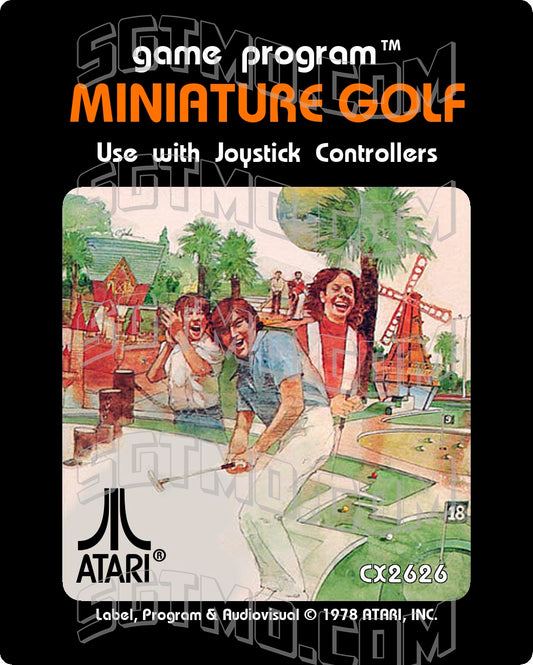 Atari 2600 Label - Miniature Golf