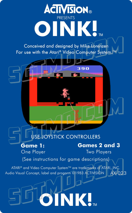 Atari 2600 Label - Oink!