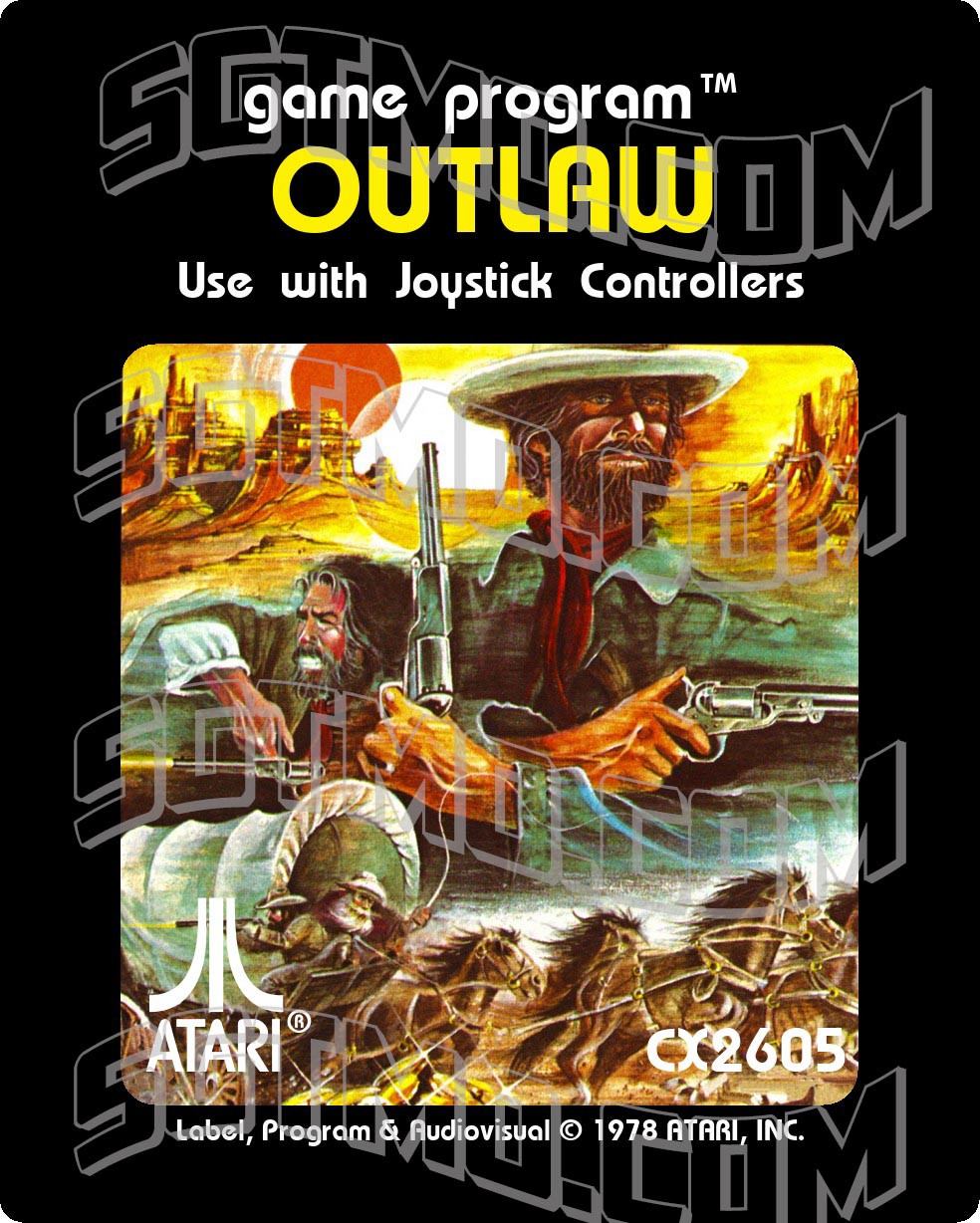 Atari 2600 Label - Outlaw