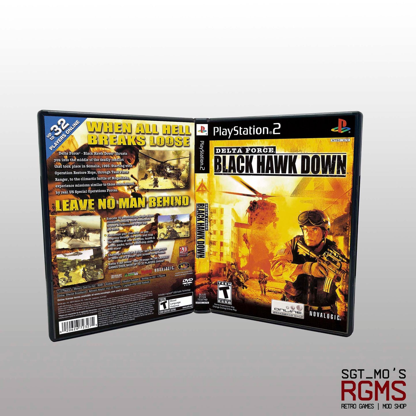 PS2 - NO GAME - Delta Force - Black Hawk Down