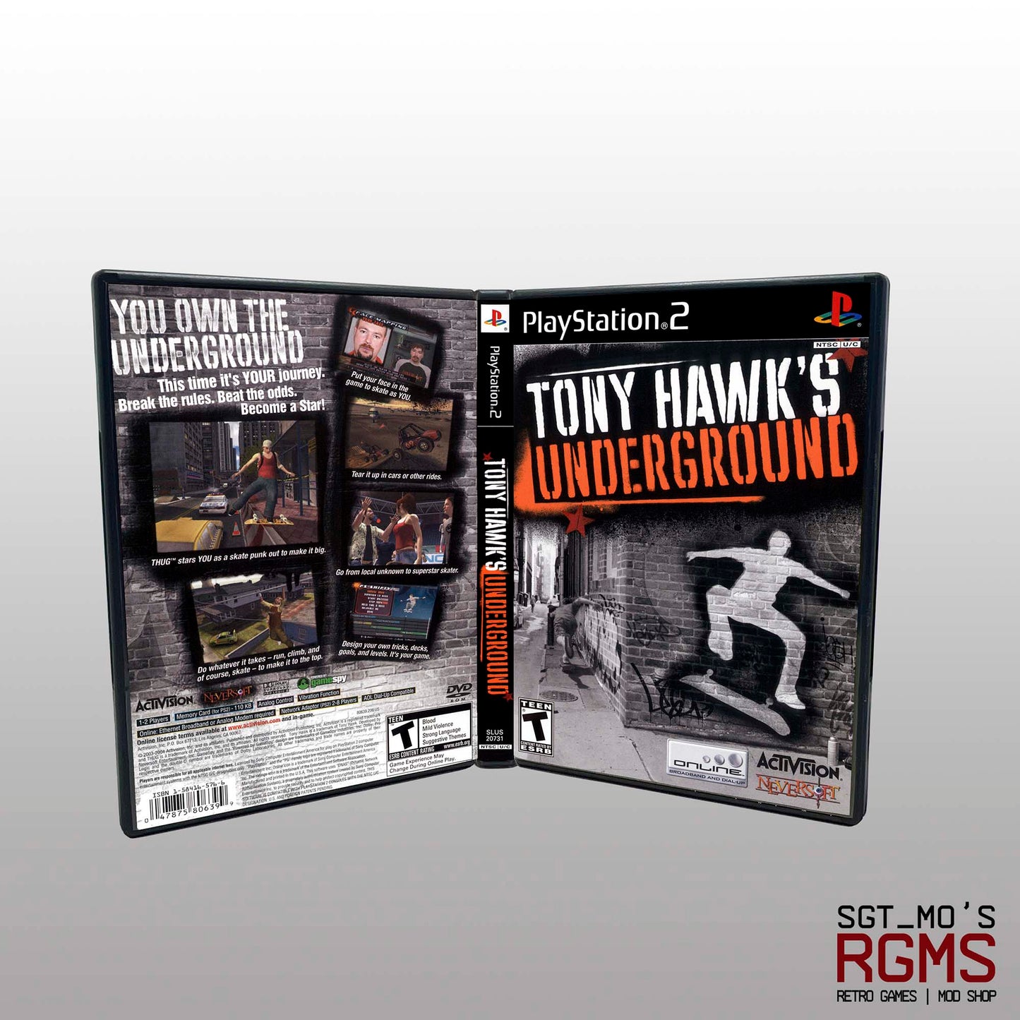 PS2 - NO GAME - Tony Hawk's Underground