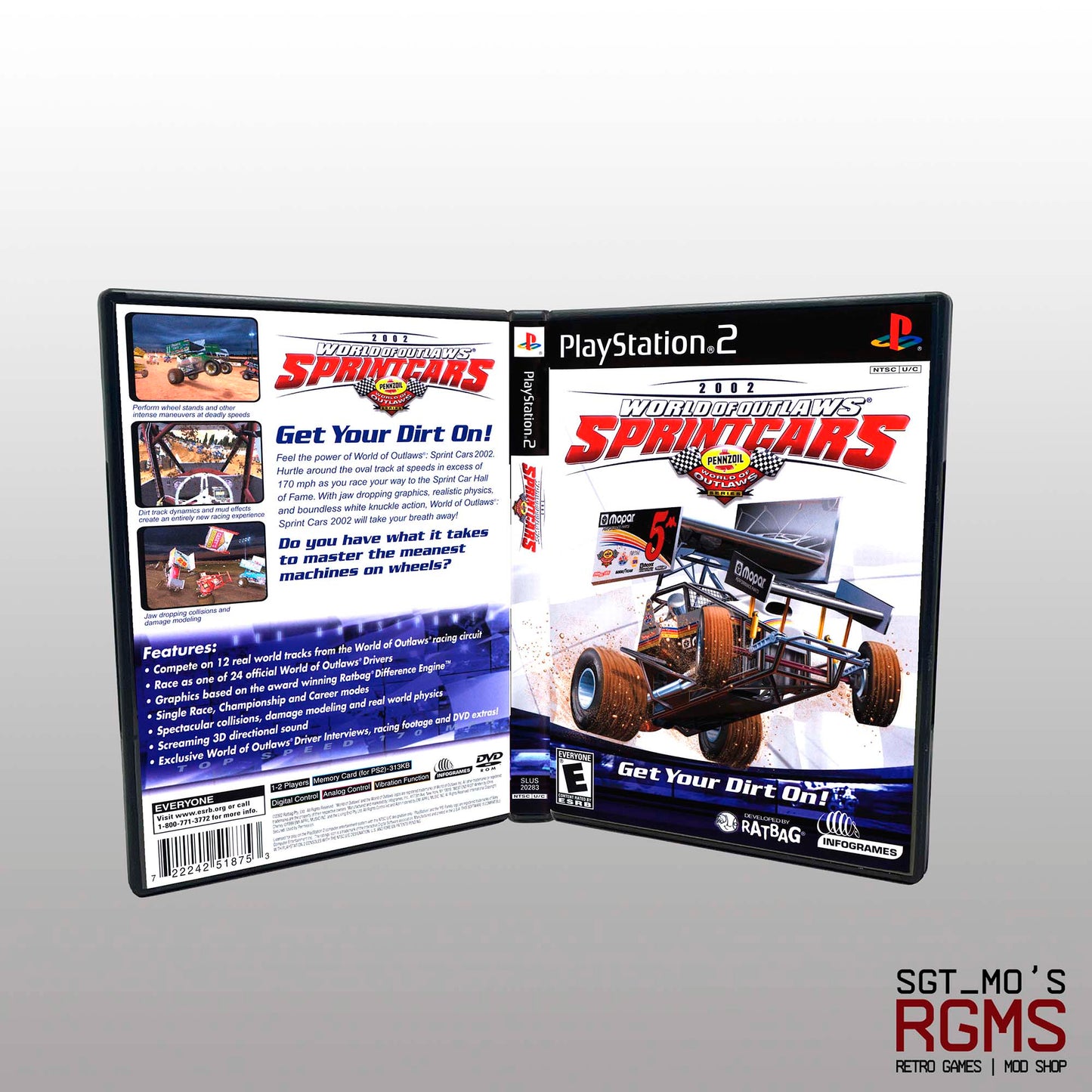 PS2 - NO GAME - World Of Outlaws - Sprintcars 2002