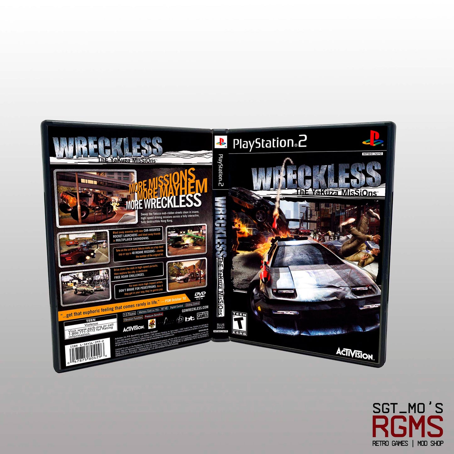 PS2 - NO GAME - Wreckless - The Yakuza Missions