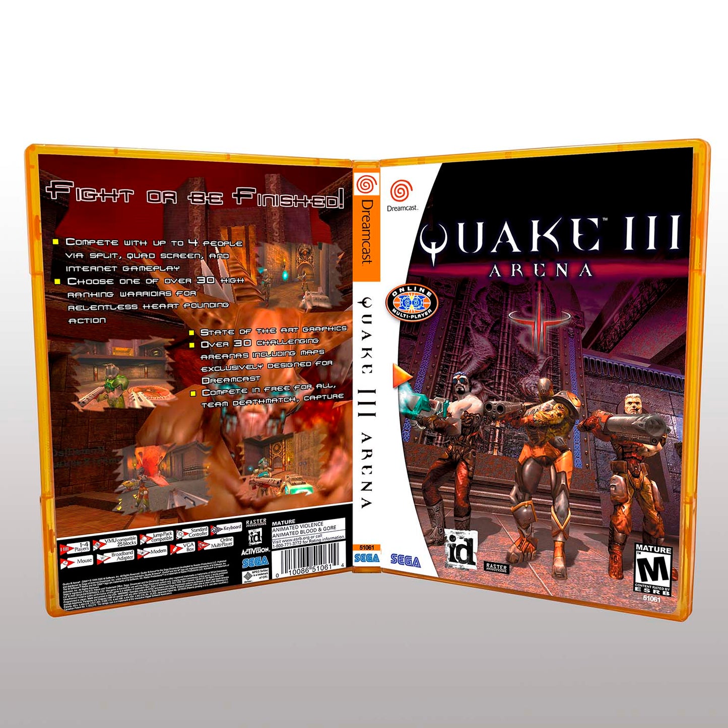 Dreamcast Custom Case - NO GAME - Quake III Arena