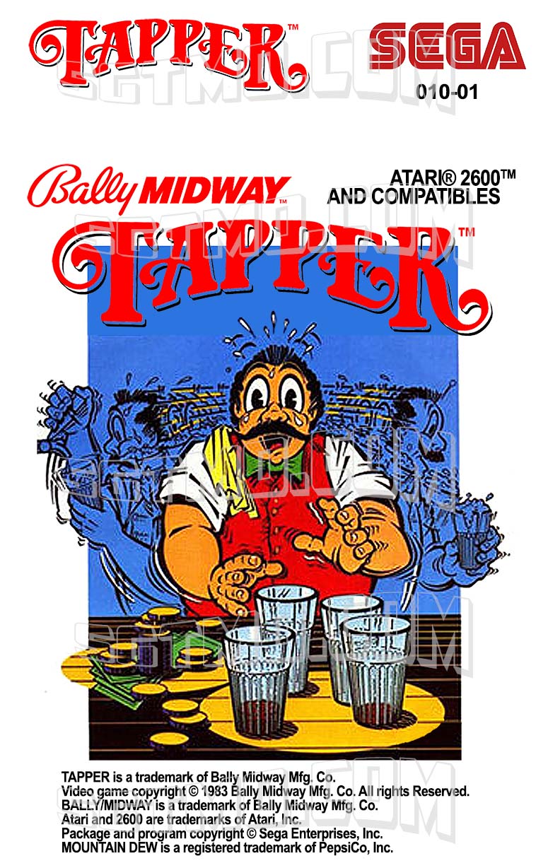 Atari 2600 Label - Tapper