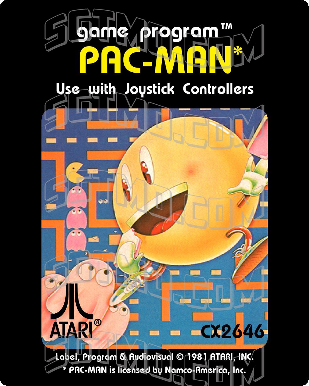 Atari 2600 Label - Pac-Man